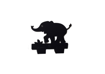 Väggkrok, Elefanter - Svart Babyelefant