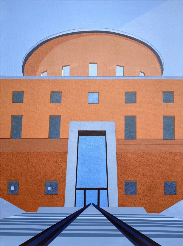 Stadsbiblioteket. Ur min "Stockholmsserie", 60x80 cm