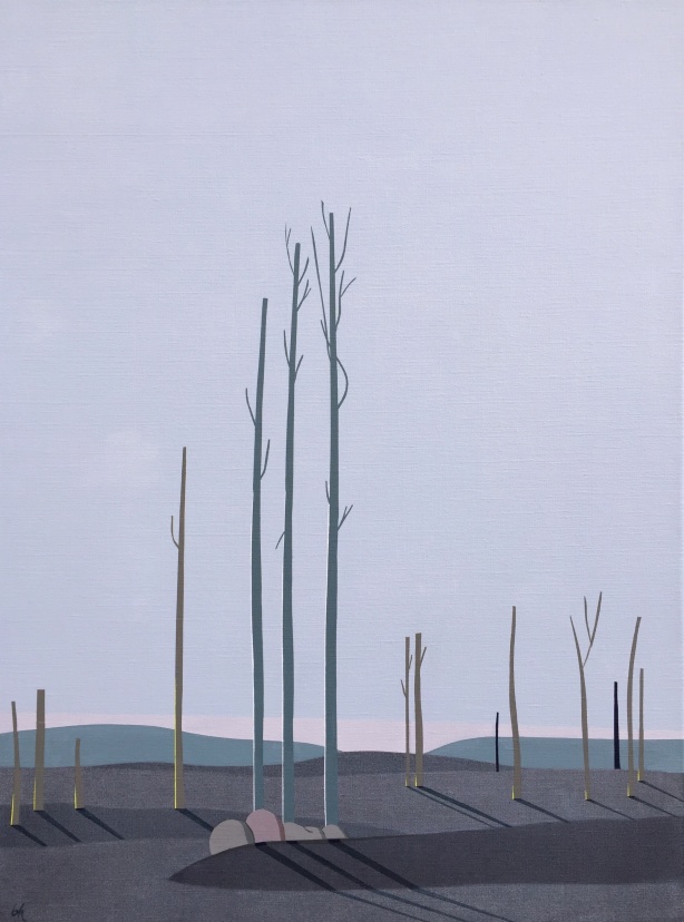 60x80 cm. Efter branden. Västmanland