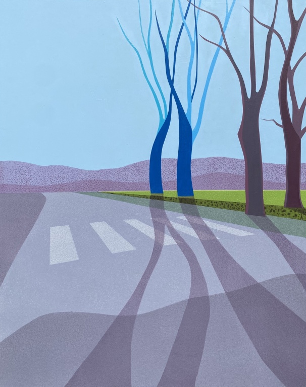 Vinterbild, Grez-sur-Loing, 2025. 40 x50 cm