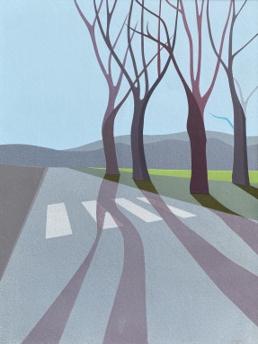 Vinter i Grez. 30x40 cm