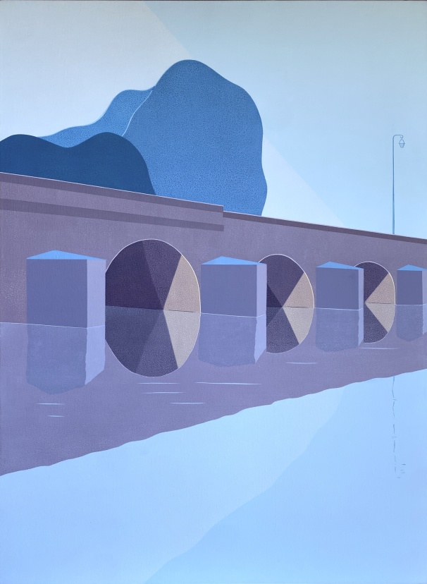 Vintebild, Grez-sur-Loing. 90x120 cm