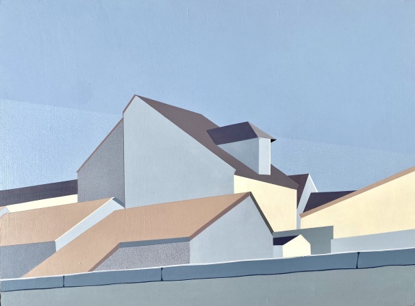 Vinterbild, Grez-sur-Loing, 2025.  40x30 cm