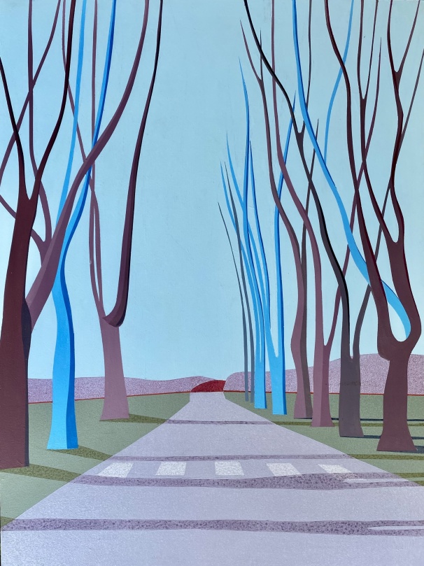 Vinterbild, Grez-sur-Loing, 2025. 30x40 cm