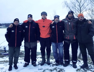 2018-års landslag från vänster: Arto Jumisko, Jimmi Bornström, Andreas Wetterhall, Marino Sanvincenti, Johan Axelsson, Peter Eriksson.