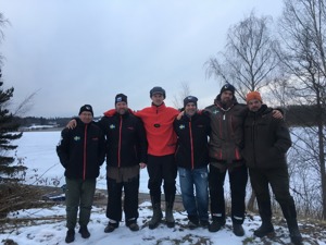 2018-års landslag från vänster: Arto Jumisko (Södertälje SFK), Jimmi Bornström (Mälardalens TF), Andreas Wetterhall (Enskede SFK), Marino Sanvincenti (Alingsås SFF), Johan Axelsson (Trosa AFK) och Pet