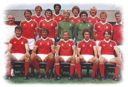 Nottingham Forest trupp från 1978 som var den senaste (och jag vågar påstå den sista) som vann högsta ligan som nykomling.