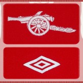 ARSENALs förstatröja 1967 - 1981 detaljer