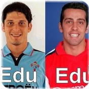 Luís Eduardo Schmidt EDU till vänster och Eduardo César Daude Gaspar EDU till höger
