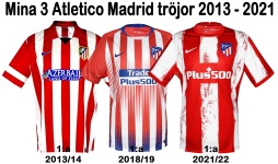 Till mina 3 ATLETICO MADRIDtröjor