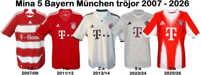 Till mina 5 BAYERN MÜNCHENtröjor