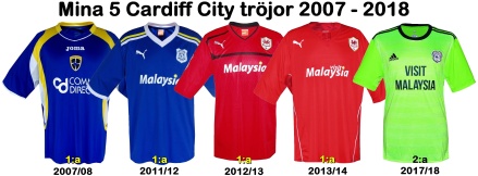 Till mina 5 CARDIFFtröjor