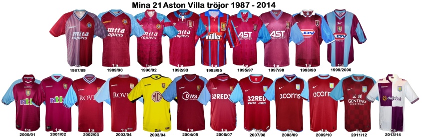 Till mina 21 ASTON VILLAtröjor