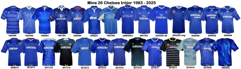 Till mina 26 CHELSEAtröjor