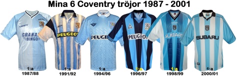 Till mina 6 COVENTRYtröjor