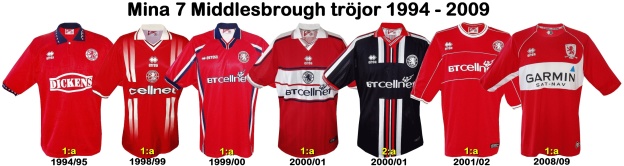 Till mina 7 MIDDLESBROUGHtröjor.
