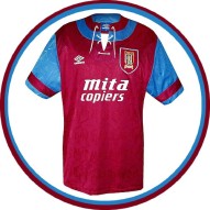 ASTON VILLAs förstatröja i från 1992 - 1993