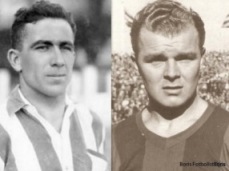 Rekordhållarna med sju mål i en match; Bata och Kubala
