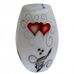 Nybro, Crystal Ink Heart Vas 26x16 cm - Nybro, Crystal Ink Heart Vas 26x16 cm