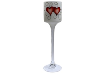 Nybro, Crystal Ink Heart Lykta på fot 40 cm - Nybro, Crystal Ink Heart Lykta på fot 40 cm