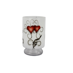 Nybro, Crystal Ink Heart Stormlykta 25x15cm
