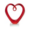 Hjärta Röd - Handgjord glasskulptur. Höjd 18,5 cm. Underbelysning säljes separat.