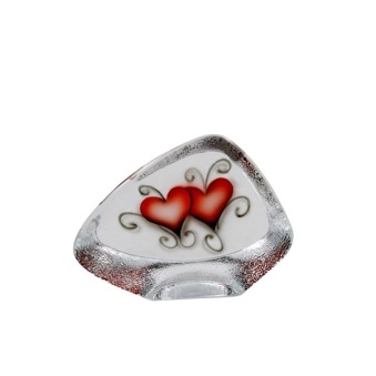 Nybro, Crystal Ink Heart Block 10x14,5 cm - 
