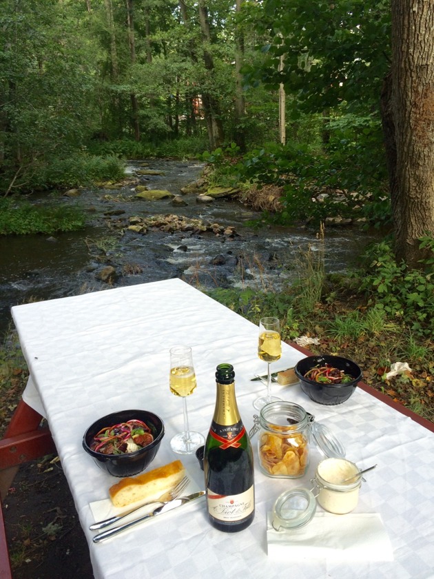 Champagne picnick utbränd väggen våga vara rädd Champagne picnick utbränd väggen våga vara rädd