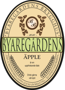 Byaregårdens Äpple läsk är en hantverksbrygd alkoholfri slow drink från Byaregårdens Brygghus i Varberg, Halland