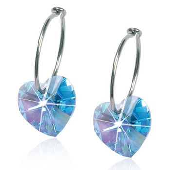 Blomdahl - HEART AQUAMARINE, 10 MM