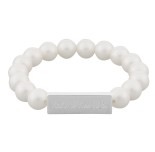 Snö - Poppi Elastic Bracelet Silver/White