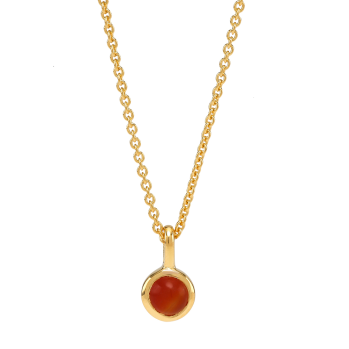 Nordahl Andersen - Sweets w.red onyx gold 5mm halsband