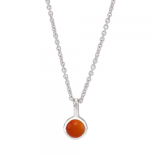 Nordahl Andersen - Sweets w.red onyx silver 5mm halsband