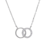 Joanli Nor - Anna circles silver cz halsband