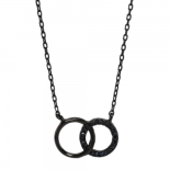 Joanli Nor - Anna circles svart cz halsband