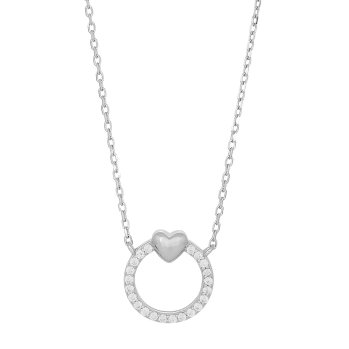 Joanli Nor - Brina 10mm silver cz halsband