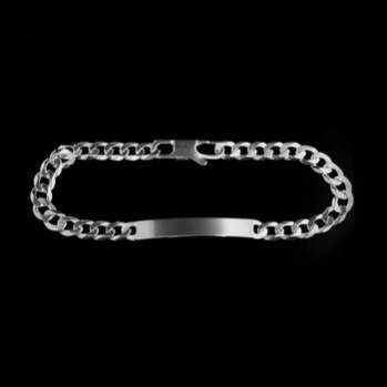 Pansararmband m ID-bricka 21cm 925