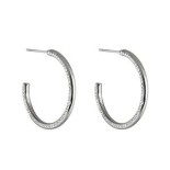 Snö - Adara Big Oval Earring Silver/Clear