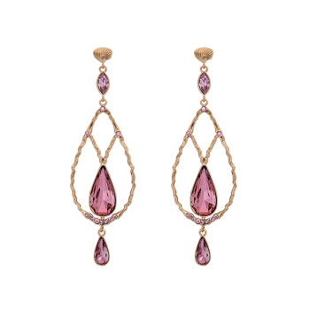 Lily and rose - GARBO EARRINGS – ANTIQUE PINK