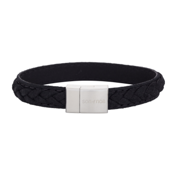 SON - Bracelet black calf leather 23cm