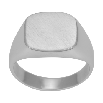 SON - Rhodierad silver ring brushed