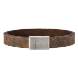 SON - Bracelet dark brown calf leather 21cm 12mm