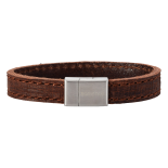 SON - Bracelet brown calf leather 21cm 12mm