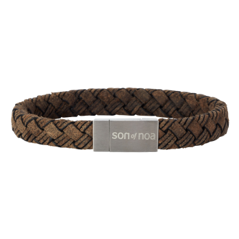 SON - Bracelet dark brown calf leather 21cm 10mm