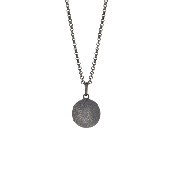 SON - rhd. silver necklace cracked 15mm, 60cm chain