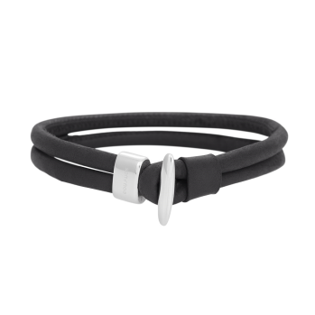 SON - Bracelet black calf leather 19cm