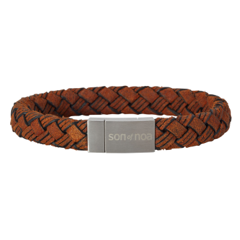 SON - Bracelet brown calf leather 19cm 10mm