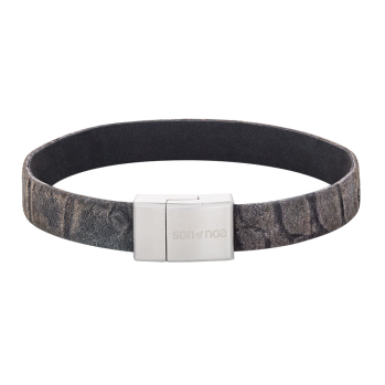 SON - Bracelet grey calf leather 19cm