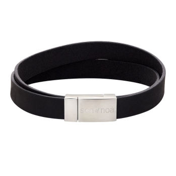 SON - Bracelet black calf leather 19cm