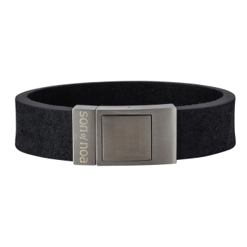 SON - Bracelet black calf leather 21cm 18mm